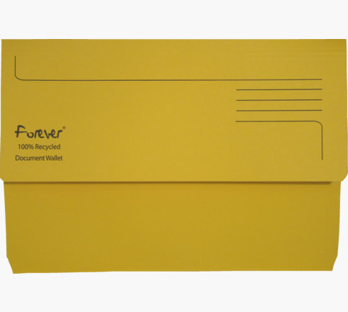 Exacompta Forever Document Wallet Manilla Foolscap Bright Yellow (Pack of 25) 211/5003