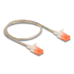 DeLOCK RJ45 Network Cable Cat.6A U/UTP Slim 0.5 m transparent