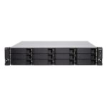 QNAP TS-h1283XU-RP-E2236-32G 144TB 12x12TB Seagate IronWolf Pro 12 Bay NAS Rackmount Rack (2U) Ethernet LAN Black, Grey E-2236