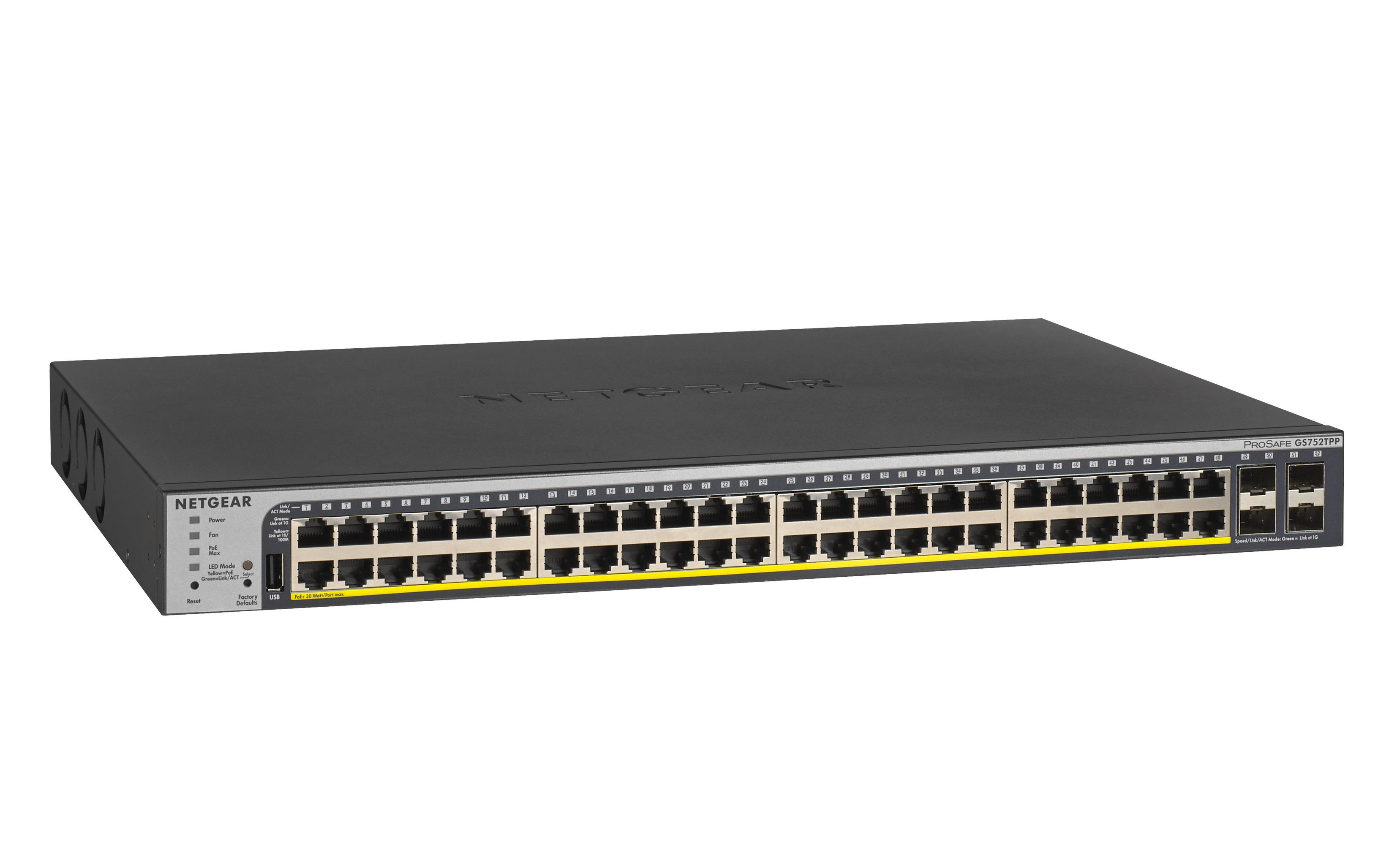 Image of NETGEAR GS752TPP Managed L2/L3/L4 Gigabit Ethernet (10/100/1000)...