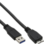 InLine USB 3.2 Gen.1 Cable Type A male / Micro B male, black, 0.5m