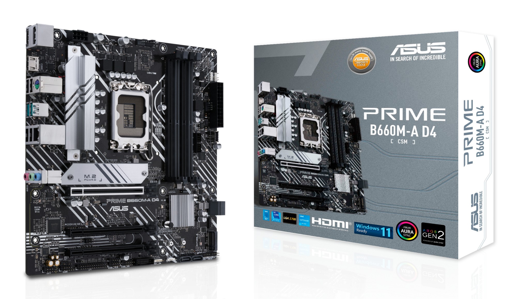 90MB19K0-M1EAYC ASUS PRIME B660M-A D4-CSM - motherboard - micro ATX - LGA170