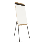Rocada NAT0610 flip chart Freestanding 670 x 990 mm Melamine, Steel Black, White, Wood