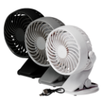 OXYCOOL 9cm Clip-On Desk & Tilt Fan USB-C Rechargeable 3 Speed