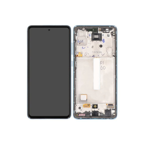 Genuine Samsung A52 / A525 | Replacement OLED Touch Screen Assembly With Chassis | Awesome Blue | Service Pack | GH82-25524B thumbnail