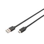 Digitus AK-300148-030-S USB-kabel USB 2.0 3 m USB A USB C 0,48 Gbit/s Zwart