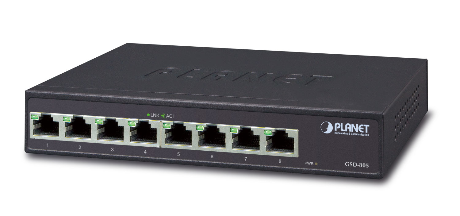Image of PLANET GSD-805 network switch Unmanaged Gigabit Ethernet...