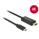 DeLOCK 85258 video cable adapter 1 m USB C HDMI Black