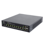 Luxul 8 PoE+ | 2 RJ45 | 2 SFP Front-Facing Ports - 1Gb L2/L3 Managed Switch, EU Power Cord
