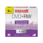 Maxell 634045 blank DVD 4.7 GB DVD+RW 5 pc(s)