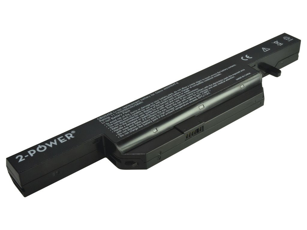 2-Power 11.1v, 6 cell, 57Wh Laptop Battery - replaces W650BAT-6