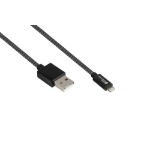 Alcasa 2510-AL005S USB cable USB 2.0 1.8 m USB A USB C/Lightning Graphite