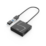 Hama 00200148 card reader USB 3.2 Gen 1 (3.1 Gen 1) Type-A/Type-C Black