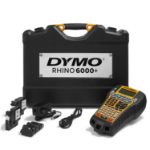 DYMO Rhino 6000+ Industrial Label Maker | Computer Connected Label Maker with Hard Carry Case | Includes 1 Vinyl Tape Cassette1 Flexible Nylon Tape Cassette and Rechargeable Lithium Ion Battery