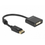DeLOCK 63482 video cable adapter 0.2 m DisplayPort DVI Black