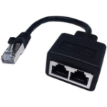 4XEM 4XCAT6SPLITTER networking cable Black 9.25" (0.235 m) Cat6