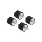 DeLOCK 60814 mounting kit Black, Steel Steel, Rubber