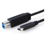 8WARE USB-C to USB-B Cable 1m Type-C to B Male to Male Black 10Gbps