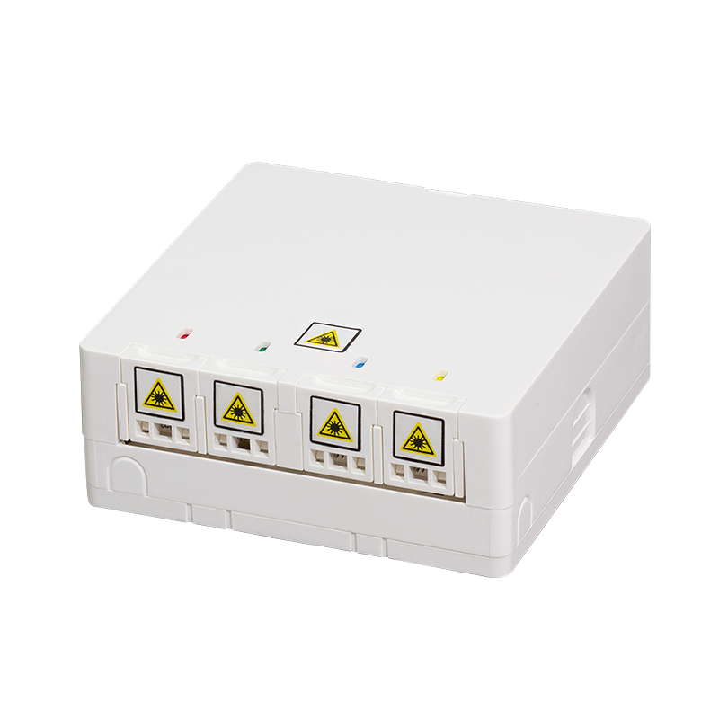 LogiLink FTTH termination box, 4 ports, wall or DIN rail mounting, white