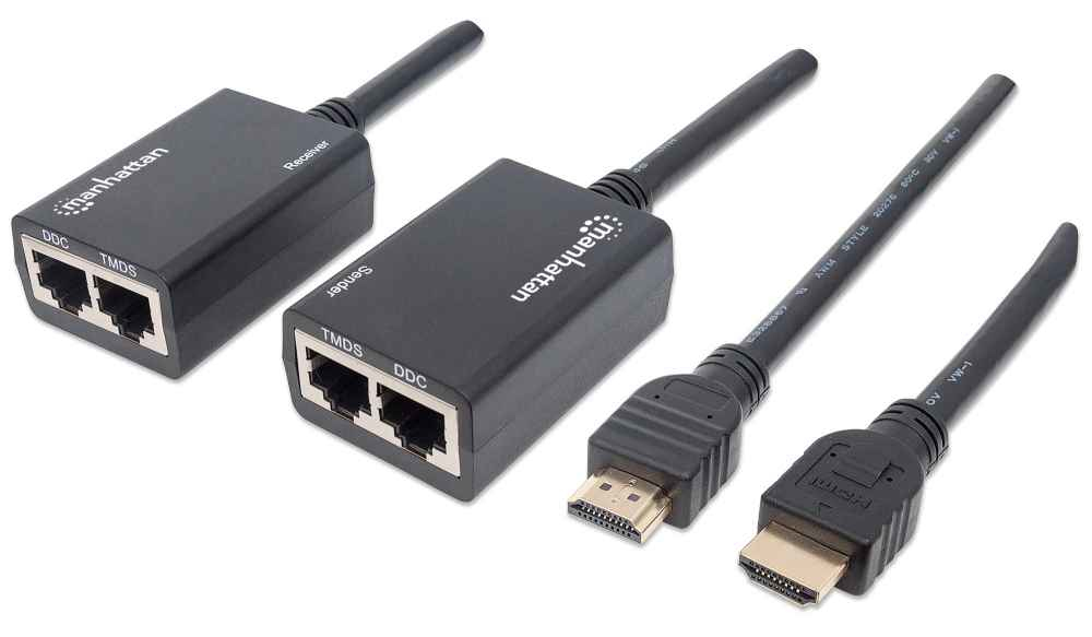 Image of Manhattan 1080p HDMI over Ethernet Extender with Integrated...