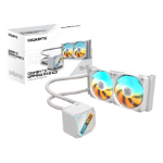 GIGABYTE GAMING 240 ICE Liquid CPU Cooler- 2x120mm ARGB Fans, slide-in interlocking mechanism, DAISY-CHAIN, Intel LGA 1851 and AMD AM5 Compatible