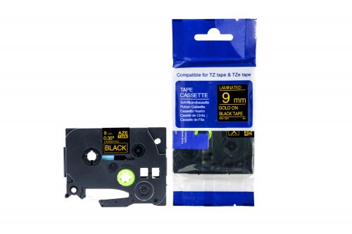 CTS Compatible Brother P-Touch TZe-324 Gold on Black also for TZ-324 Label Cassette