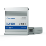 Teltonika | TSW100 | 5 Port Industrial Unmanaged Gigabit Switch with 4 Port PoE+, Plug-N-Play