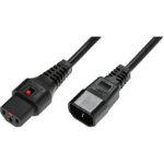 Scolm 3M C14-C13 Lck Bk PVC 1.0MM
