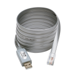 Tripp Lite U209-006-RJ45-X USB-A to RJ45 Serial Rollover Cable (M/M) - Cisco Compatible, 250 Kbps, 6 ft. (1.83 m), Gray