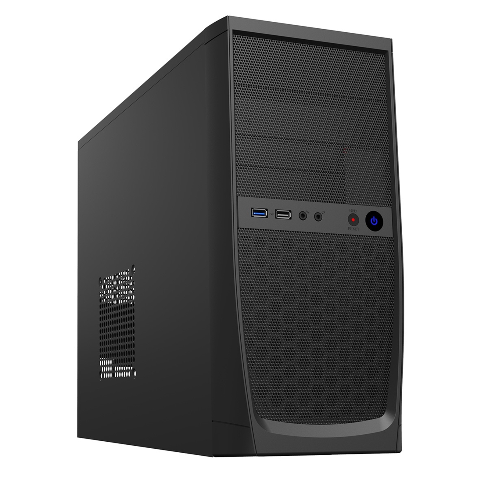 Image of CIT Elite Micro Tower 1 x USB 3.0 / 1 x USB 2.0 Black Case with...