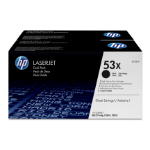 HP Q7553XD/53XD Toner cartridge black twin pack, 2x7K pages ISO/IEC 19752 Pack=2 for HP LaserJet P 2015