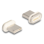 DeLOCK 66588 tussenstuk voor kabels magnet USB C Goud, Wit