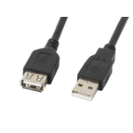 Lanberg CA-USBE-10CC-0050-BK USB cable USB 2.0 5 m USB A Black