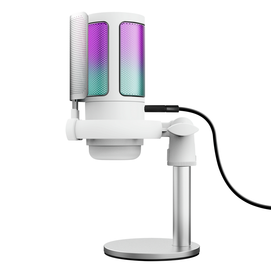 Trust GXT 238W Auron Grey. White Podcast microphone