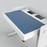 Heckler Design H922-4181 desk pad Linoleum Blue