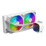 VIDA Aquilo 240mm ARGB Liquid CPU Cooler, 2x ARGB PWM Fans, Infinity Mirror RGB Pump Head, White