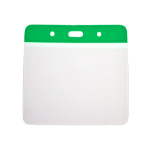 Digital ID Vinyl Green Top Visitor Card Holder 102 x 83 mm Landscape - Pack of 100