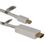 QVS MDPH-15 video cable adapter 181.1" (4.6 m) Mini DisplayPort HDMI White