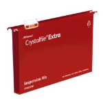 Rexel Crystalfile Extra Foolscap Suspension File 30mm Red (25)