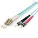 Equip LC/ST Fiber Optic Patch Cable, OM3, 1m