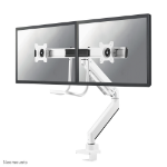 Neomounts NM-D775DXWHITE Monitorarm 10-32" - gasveer - Topfix - 180°-stop