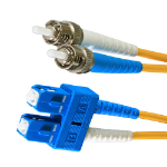 Cablenet 3m OS2 9/125 ST-SC Duplex Yellow LSOH Fibre Patch Lead