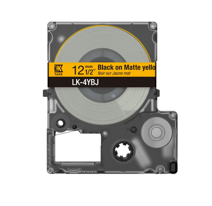 Image of Epson C53S672073 label-making tape Black on yellow