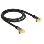 DeLOCK 88781 coaxial cables RG-6/U 1 m IEC Black