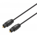 Manhattan Toslink Digital Optical AudioCable, 3m, Male/Male, Toslink S/PDIF, Gold plated contacts, Lifetime Warranty, Polybag
