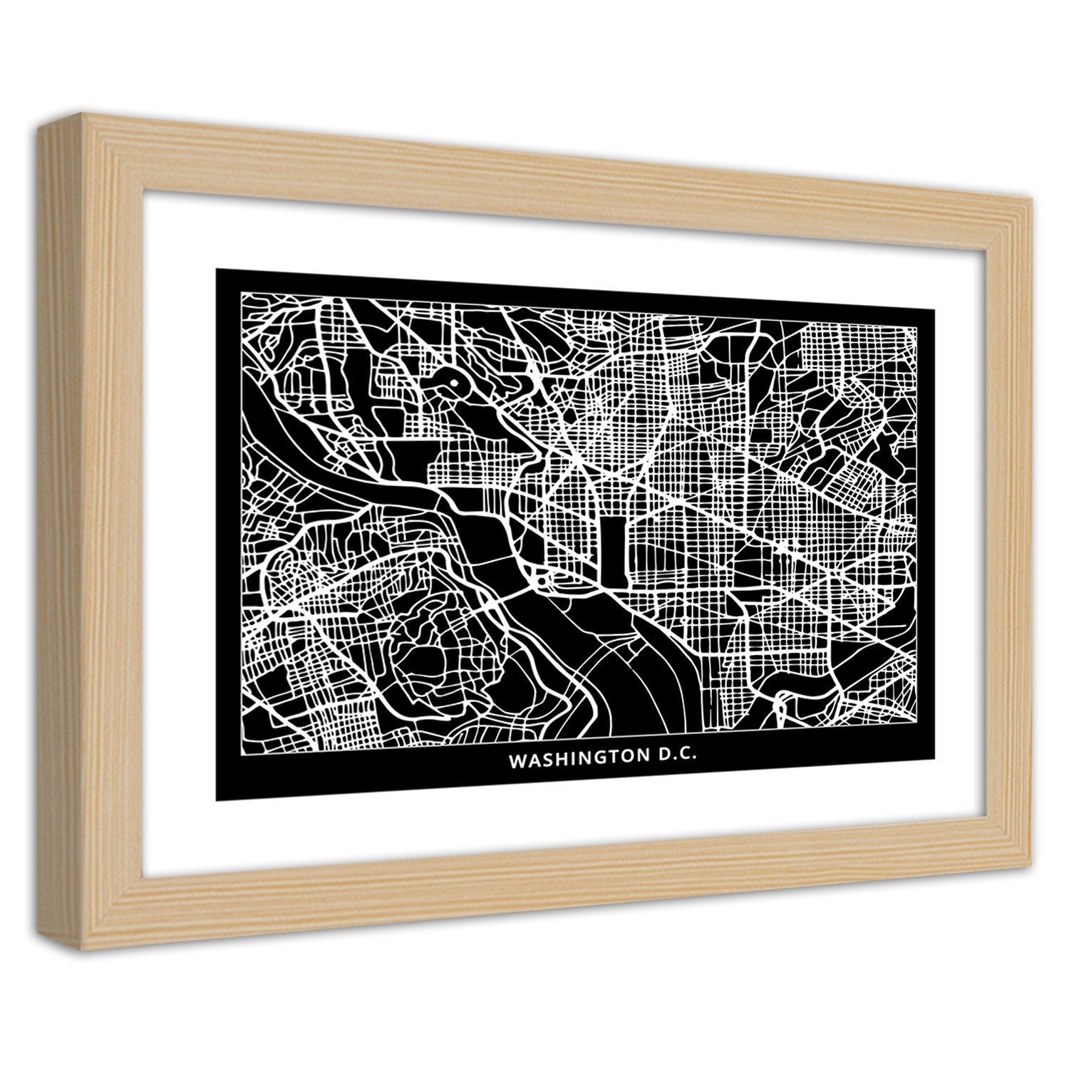Caro Picture in natural frame, City plan washington