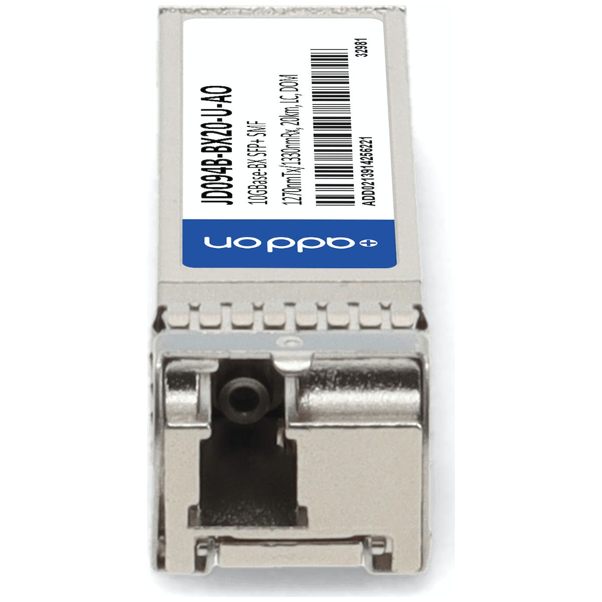 AddOn Networks JD094B-BX20-U-AO Compatible 10G SFP+ 20 km TAA Compliant Transceiver AddOn Networks JD094B-BX20-U-AO Compatible 10G SFP+ 20 km TAA Compliant Transceiver