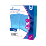 MediaRange BOX38-4-30 optical disc case Jewel case 4 discs Blue, Transparent