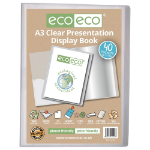 Eco Eco A3 50% Recycled Clear 40 Pocket Presentation Display Book (1)