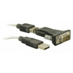 DeLOCK USB 2.0 to Serial Adapter serial cable Black USB Type-A DB-9